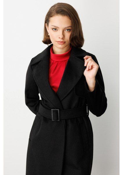 Beli Kuşaklı Kruvaze Kaşe Kaban 6053-26K modelleri