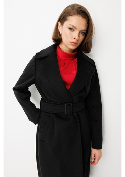 Beli Kuşaklı Kruvaze Kaşe Kaban 6053-26K fırsatları