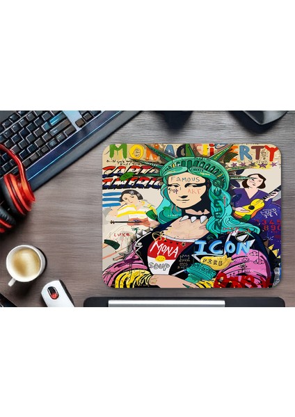 Mona Pop Gaming Oyuncu Xl Mouse Pad Kaydırmaz Mousepad 40X30 3mm Premium Model Büyük Boy modelleri