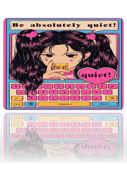 Q•u•i•e•t.exe Gaming Oyuncu Xl Mouse Pad Kaydırmaz Mousepad 40X30 3mm Premium Model Büyük Boy