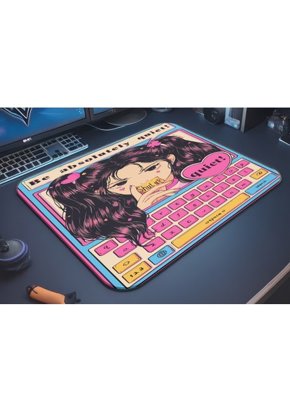 Q•u•i•e•t.exe Gaming Oyuncu Xl Mouse Pad Kaydırmaz Mousepad 40X30 3mm Premium Model Büyük Boy fiyatları