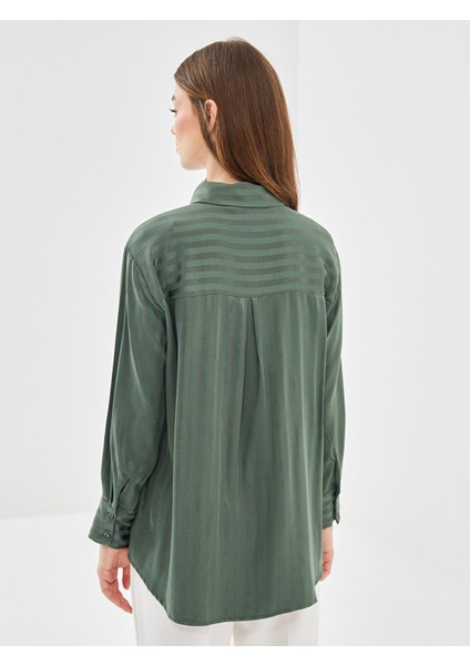 Yeni Sezon Çizgili Saten Kadın Gömlek Tunik fırsatları