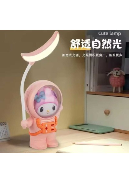 Sevimli Karikatür Göz Korumalı USB Gece Lambası Beyaz fırsatları