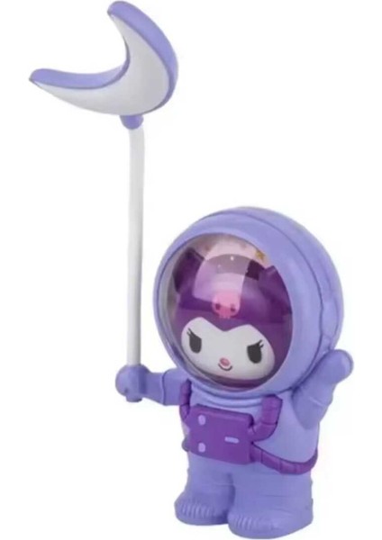 Sevimli Karikatür Göz Korumalı USB Gece Lambası Beyaz