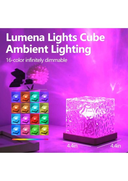 Kuzey Işıkları Lambası, LED Okyanus Dalgası Projektör Işığı, Uzaktan Kumandalı 16 Renk Kademeli fiyatları