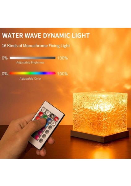 Kuzey Işıkları Lambası, LED Okyanus Dalgası Projektör Işığı, Uzaktan Kumandalı 16 Renk Kademeli modelleri