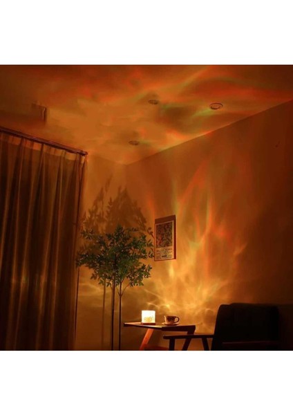 Kuzey Işıkları Lambası, LED Okyanus Dalgası Projektör Işığı, Uzaktan Kumandalı 16 Renk Kademeli indirimleri