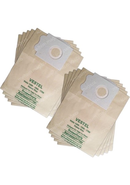 Ile Uyumlu Vivo Süpürge Kağıt Toz Torbası 10 Adet