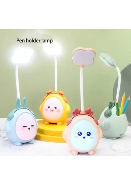 Pratik Okuma Masa Lambası Şarjlı Karikatürlü USB Led'li Gece Aydınlatma