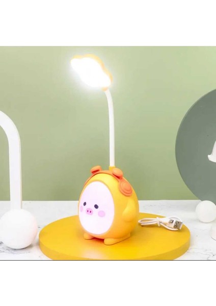 Pratik Okuma Masa Lambası Şarjlı Karikatürlü USB Led'li Gece Aydınlatma fırsatları