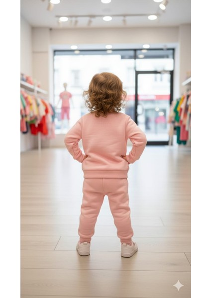 Kız Çocuk Baskılı Manşetli Sweat Takım fiyatları