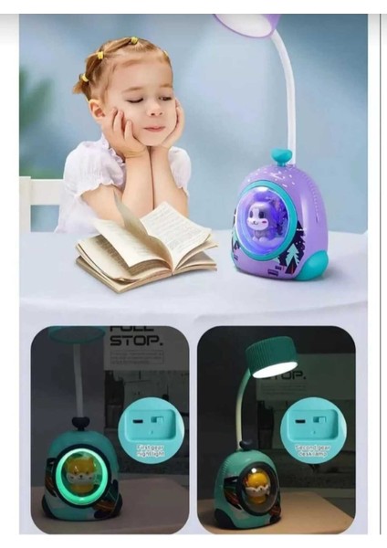 Çok Renkli Sevimli Hayvan Kabinli Çocuk Masa& Gece Lambası Rgb LED Esnek Başlıklı Gece Lambası fırsatları