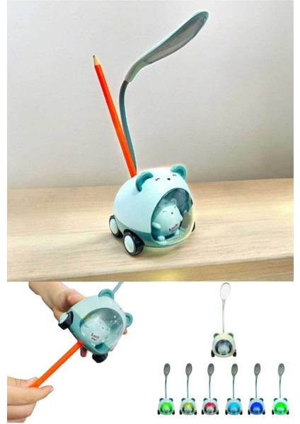 Sevimli Ayıcık Çocuk Masa Gece Lambası - Hazneli Kalem Traşlı Kalemlik Masa Lambası fiyatları