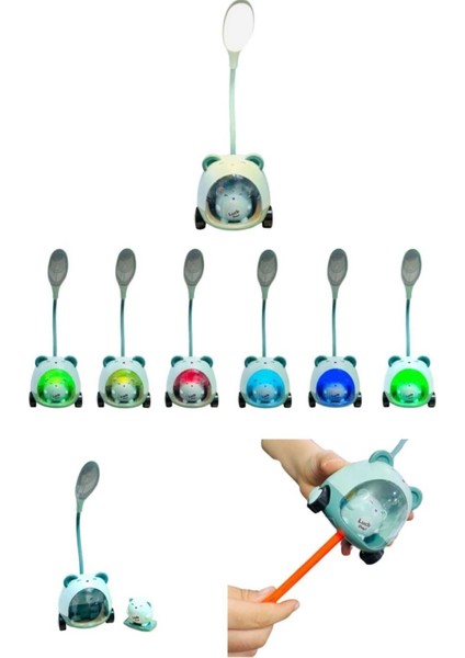 Sevimli Ayıcık Çocuk Masa Gece Lambası - Hazneli Kalem Traşlı Kalemlik Masa Lambası modelleri