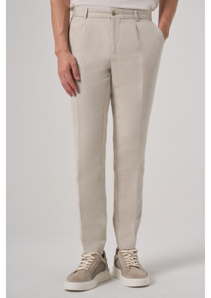 Erkek Taş Trend Slim Fit Lastikli Pantolon