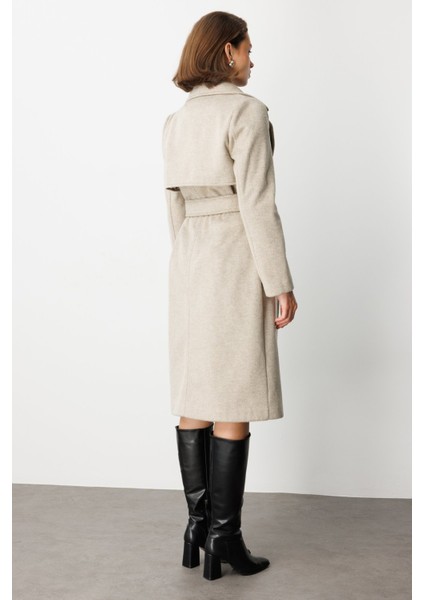 Beli Kuşaklı Kruvaze Kaşe Kaban 6053-26K indirimleri