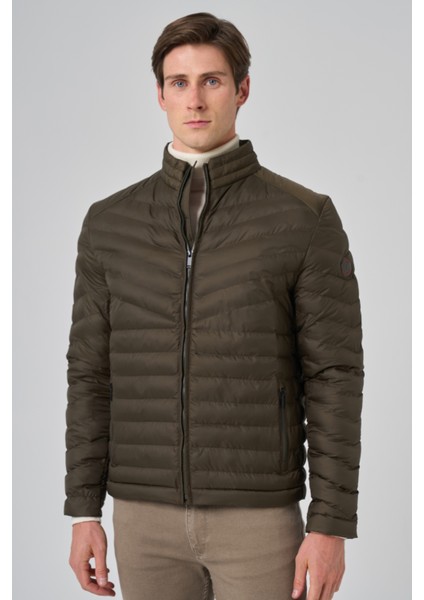 Erkek Haki Polyester Kısa Kapitone Mont fiyatları