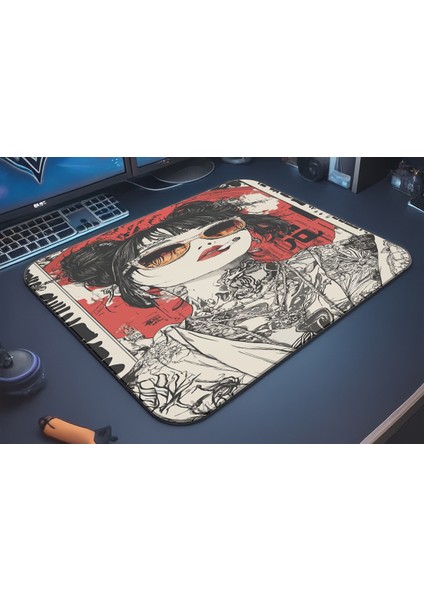 Cherry Bomb Geisha Gaming Oyuncu Xl Mouse Pad Kaydırmaz Mousepad 40X30 3mm Premium Model Büyük Boy fiyatları
