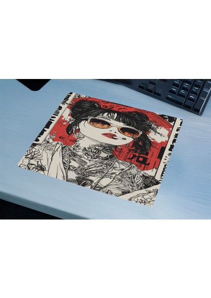Cherry Bomb Geisha Gaming Oyuncu Xl Mouse Pad Kaydırmaz Mousepad 40X30 3mm Premium Model Büyük Boy indirimleri