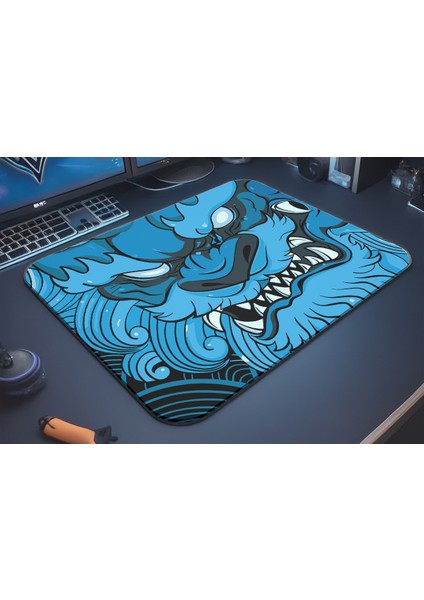 Blue Oni Gaming Oyuncu Xl Mouse Pad Kaydırmaz Mousepad 40X30 3mm Premium Model Büyük Boy fiyatları