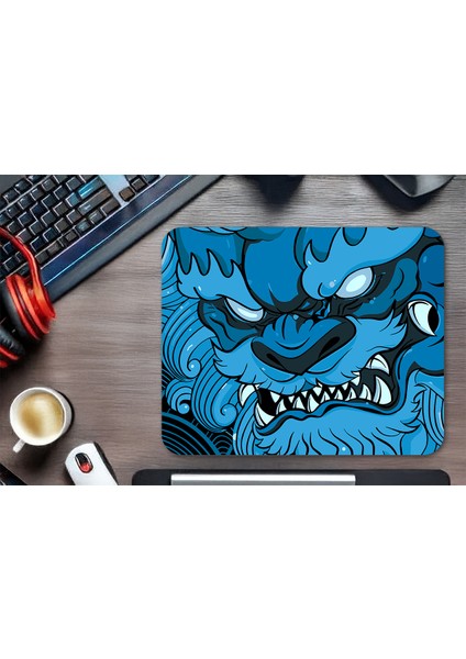 Blue Oni Gaming Oyuncu Xl Mouse Pad Kaydırmaz Mousepad 40X30 3mm Premium Model Büyük Boy modelleri