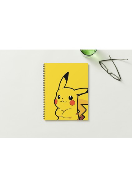 Pikachu A5 Metal Spiralli Çizgisiz Sert Kapak Pikachu Defter