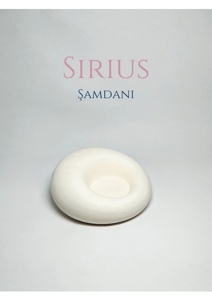 Doge Sirius Şamdan Kırık Beyaz Dekoratif Taş Mumluk fiyatları