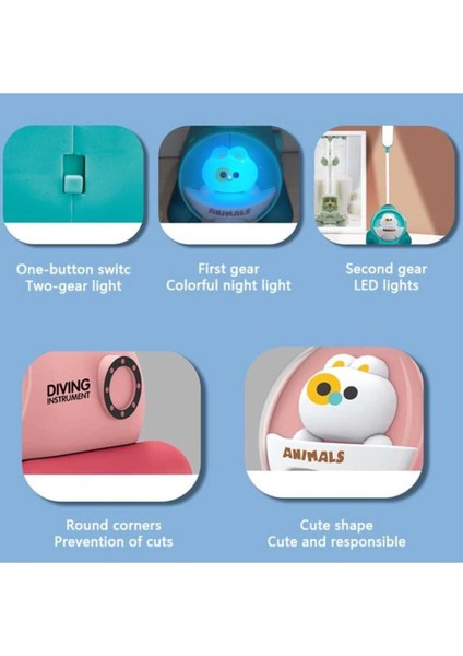 LED Masa Lambaları Sevimli Kedi Denizaltı Küçük Masa Lambası Şarj Edilebilir Renkli Gece Lambası modelleri