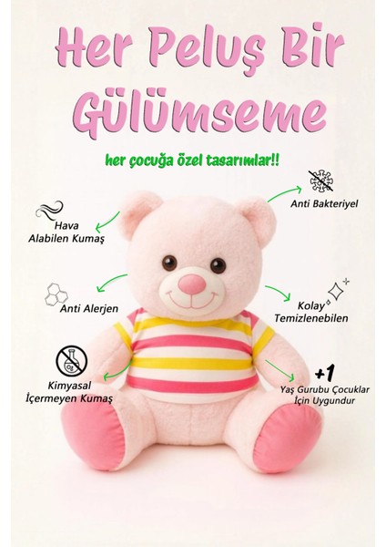Elbiseli Ayıcık Peluş 55 cm – Tatlı & Şık Hediye Oyuncak fiyatları