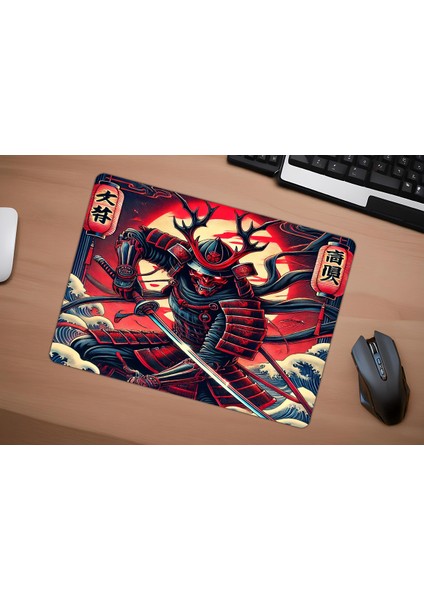 Demon Samurai Gaming Oyuncu Xl Mouse Pad Kaydırmaz Mousepad 40X30 3mm Premium Model Büyük Boy indirimleri