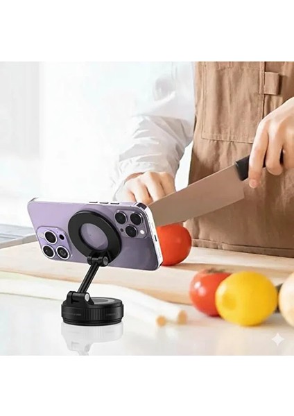 360 Derece Dönebilen Vakum Özellikli Magesafe Magnetik Telefon Tutucu fiyatları