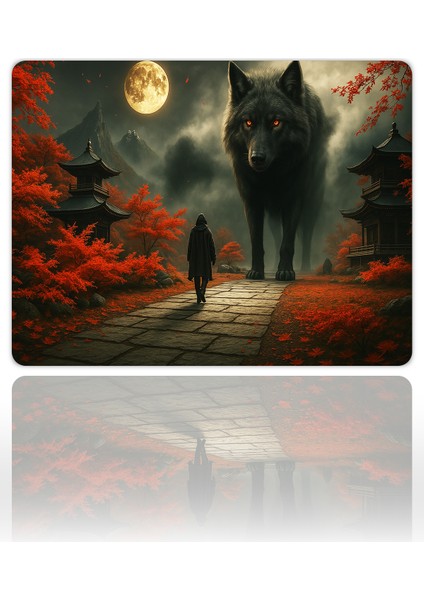 Eclipse Wolf Gaming Oyuncu Xl Mouse Pad Kaydırmaz Mousepad 40X30 3mm Premium Model Büyük Boy