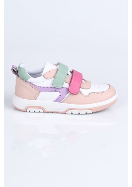 5001 Hakiki Deri Spor Ayakkabı F. Lacivert-Turuncu - 32