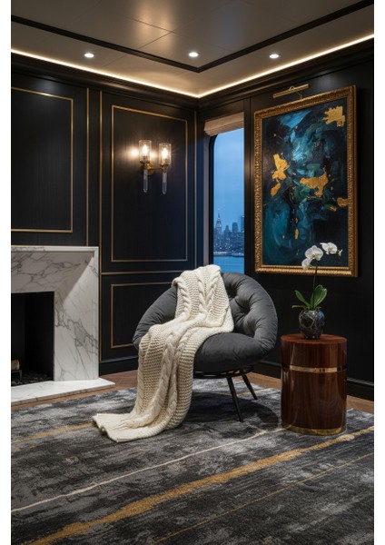 Tekli Koltuk Berjer | Premium Dinlenme & Kitap Okuma Koltuğu | Baba Koltuğu | Tv Koltuğu | Silinebilir Kumaş – Füme