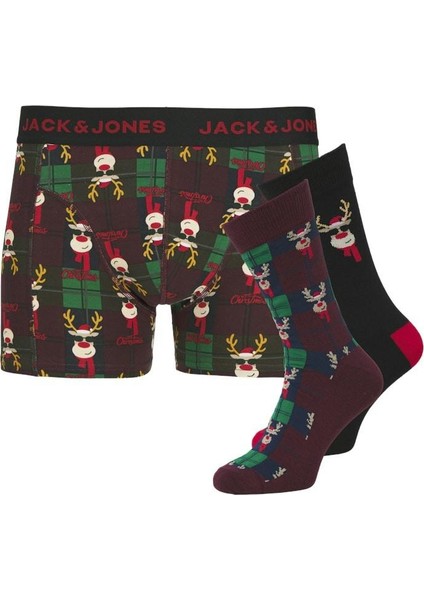 Jack Jones Rudolph 2 Çorap 1 Boxer Paket 12285137