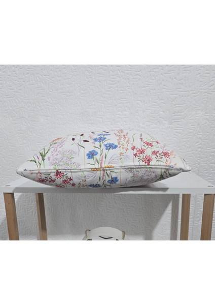 Çiçek Bahçesi Desenli Dijital Baskı Çift Taraf Desenli 2'li Kare Yastık Kırlent Kılıfı fırsatları