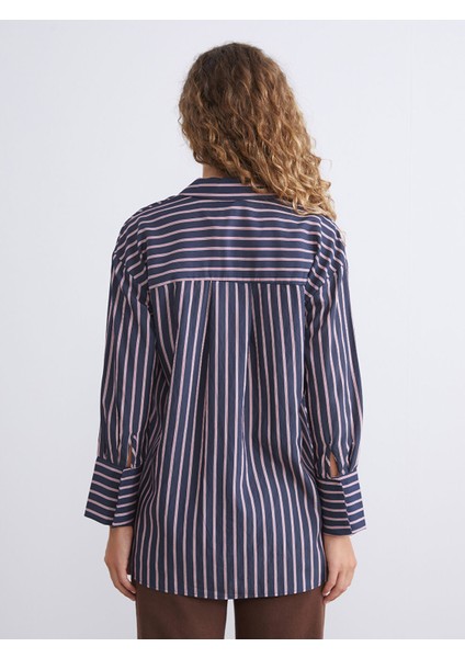 Yeni Sezon Çizgili Oversize Kadın Gömlek Tunik fırsatları