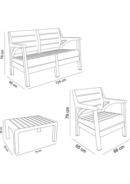 Holiday Miami Bahçe ve Balkon Takımı modelleri