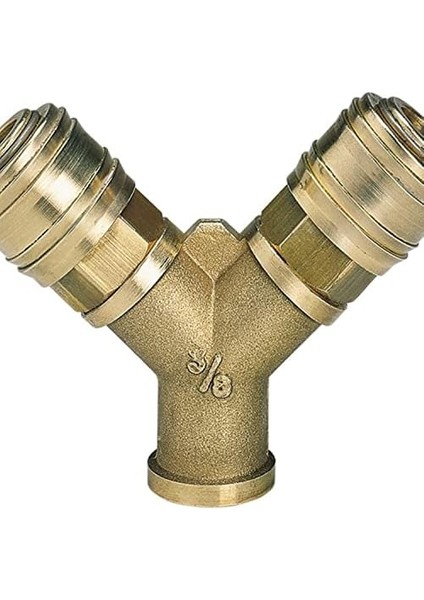 Çift Girişli Basınçlı Hava Çıkış C. R3/8" (Kompresör Aksesuarı, 2&apos;li Hava Dağıtıcı, 2x Hızlı Bağlantı, Pirinçten) - 4139680 modelleri