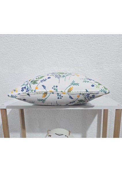 Çiçek Demeti Desenli Dijital Baskı Çift Taraf Desenli 2'li Kare Yastık Kırlent Kılıfı fırsatları