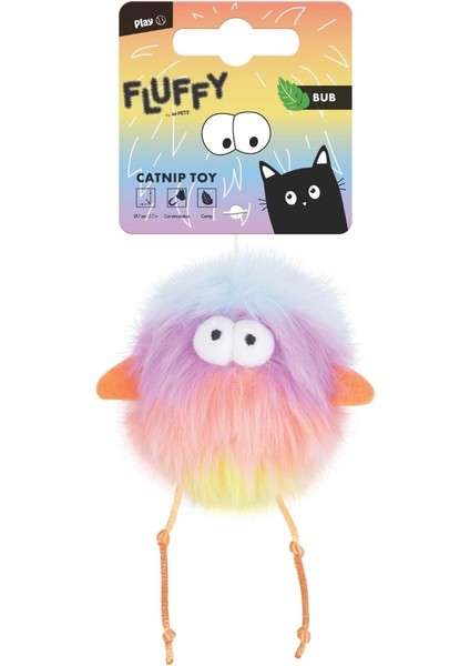 Fluffy Bub Kedi Otlu Kedi Oyuncağı 10X7X5.5 cm Karışık Renkli