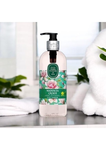 Eyüp Sabri Tuncer Doğal Zeytinyağlı Sıvı Sabun Manolya Çiçeği 500 ml Pet Şişe