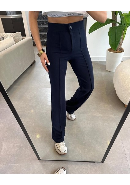 Kadın Yüksek Bel Full Likralı Krep Kumaş Pantolon fiyatları