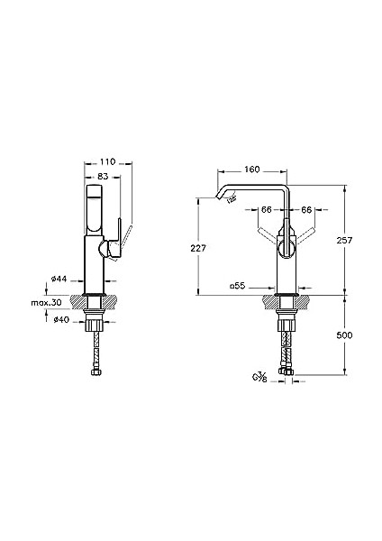 Suit A4276574 Çanak Lavabo Bataryası Yandan, Soft fiyatları