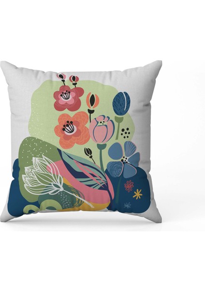 Tropikal Bitki Desenli Dijital Baskı Çift Taraf Desenli 2'li Kare Yastık Kırlent Kılıfı fırsatları