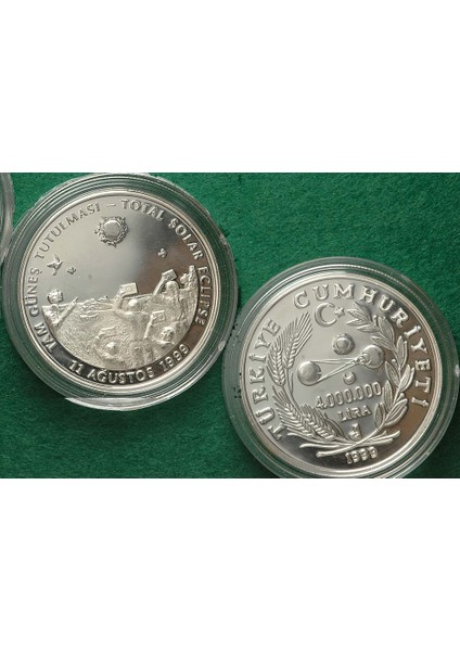 1999 Tam Güneş Tutulması No.2 Gümüş Para Sertifikalı