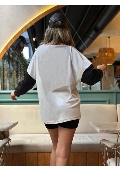 Kadın Uzun Kollu V Yakalı Kedi Baskılı Şardonlu Dalgıç Bluz indirimleri