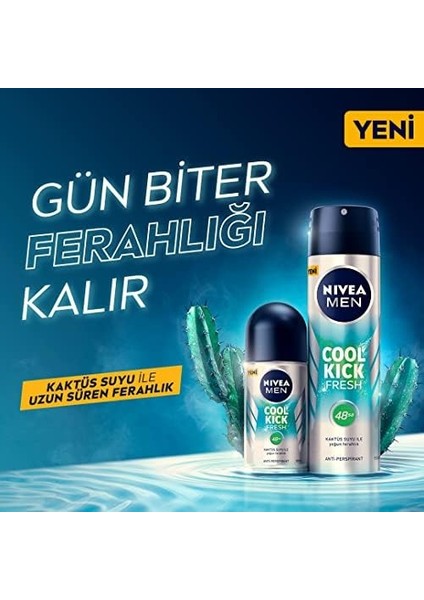 Nivea Men Cool Kick Fresh Sprey Deodorant 150 ml 1 Paket (1 x 150 Ml) modelleri