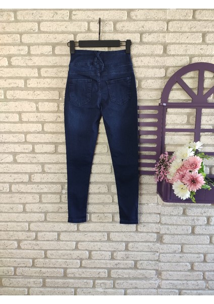 Buğrahayalin Yüksek Bel Likralı Jean Pantolon 90 cm fırsatları