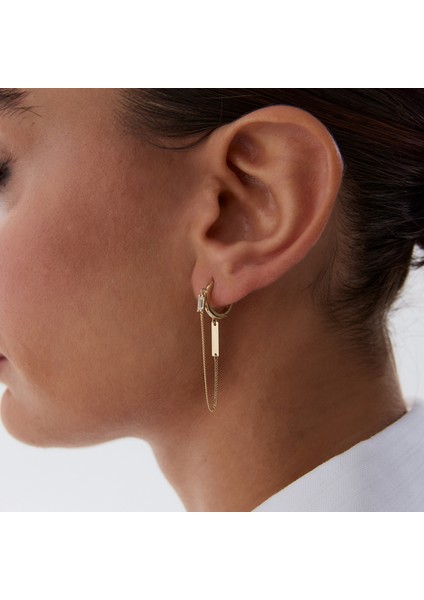 Zincir Sallantılı Baget Küpe